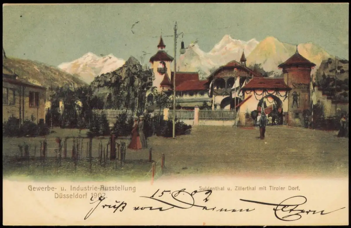 Ansichtskarte Düsseldorf Gewerbe- u. Industrie-Ausstellung Suldenthal 1902