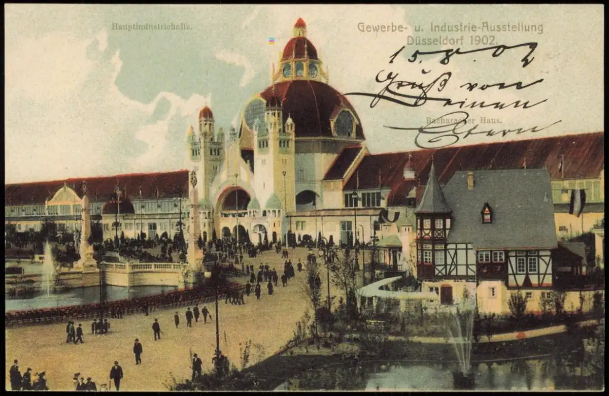 Düsseldorf Kunst- und Gartenbauausstellung Hauptindustriehalle 1902
