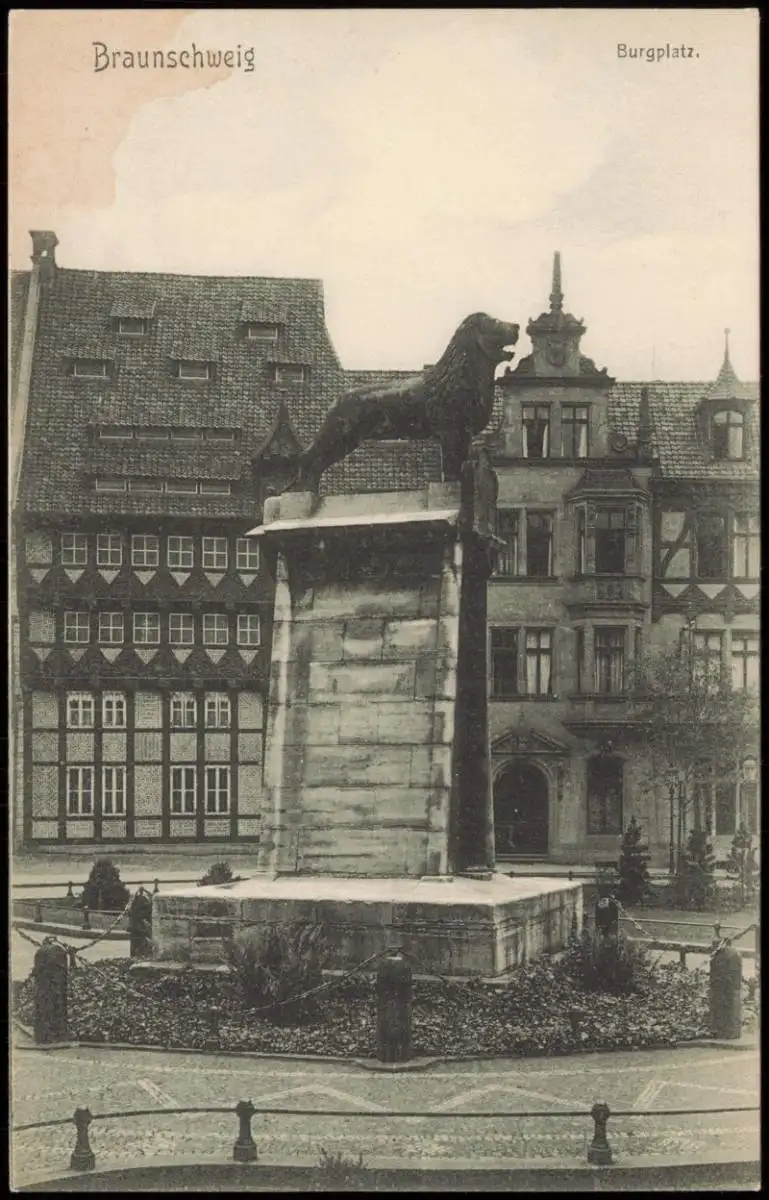 Ansichtskarte Braunschweig Burgplatz 1909