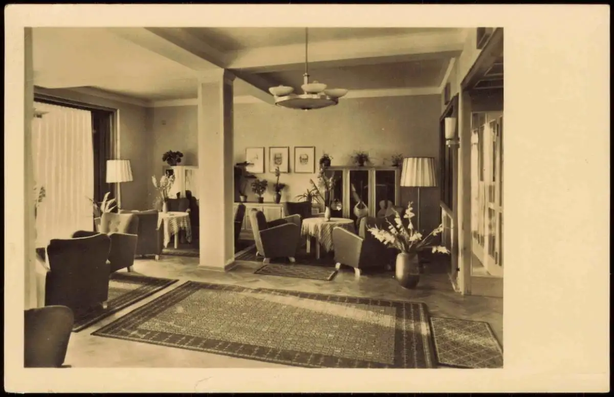 Tabarz/Thüringer Wald FDGB Erholungsheim Theo Neubauer Musikzimmer 1956