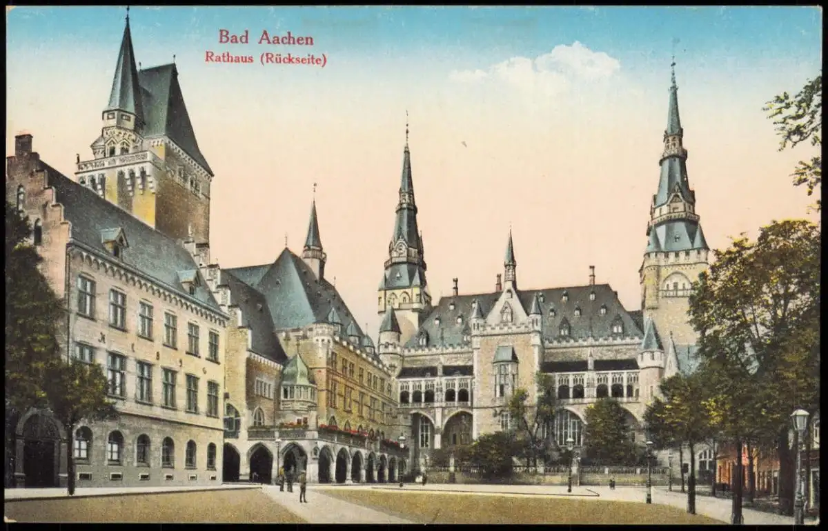 Ansichtskarte Aachen Rathaus (Rückseite) 1910