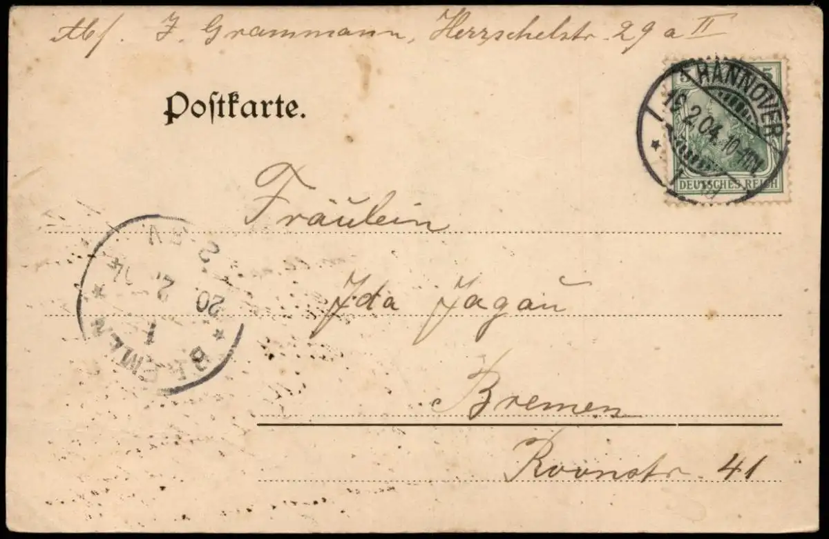 Ansichtskarte Hannover Friedhof, geöffnetes Grab 1904