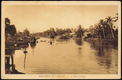 China 中國 / 中国  PROVINCE DE CANTHO 1932   frankiert HONGKONG Briefmarke (Stamp)