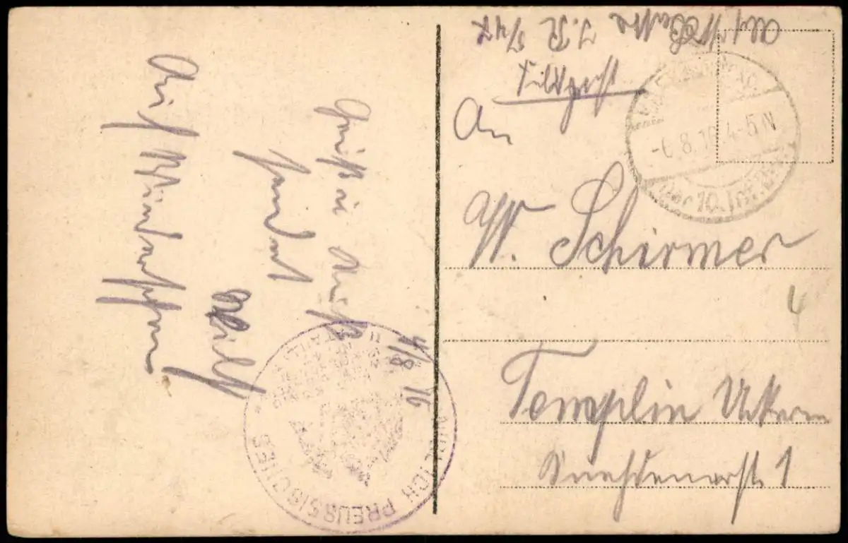 Feldpostkarten 1. Weltkireg Soldaten vor Klosterkeller 1916  Feldpoststempel
