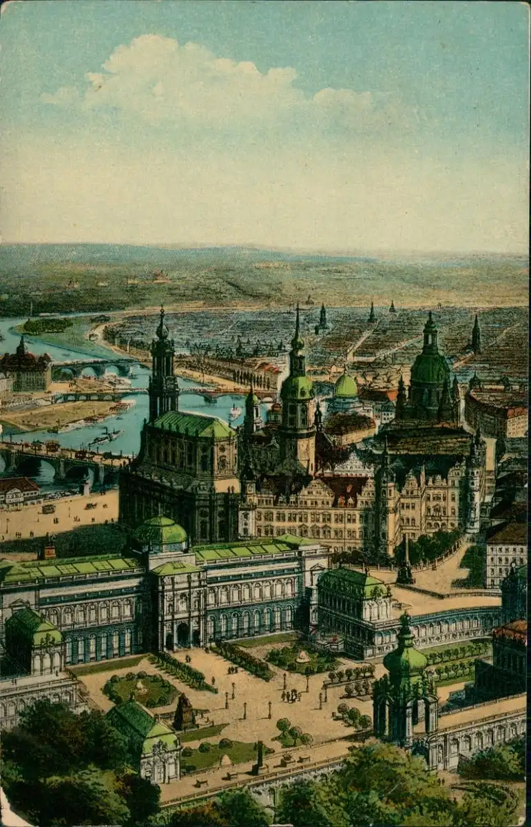 Ansichtskarte Dresden Schloss gen johannstadt 1910