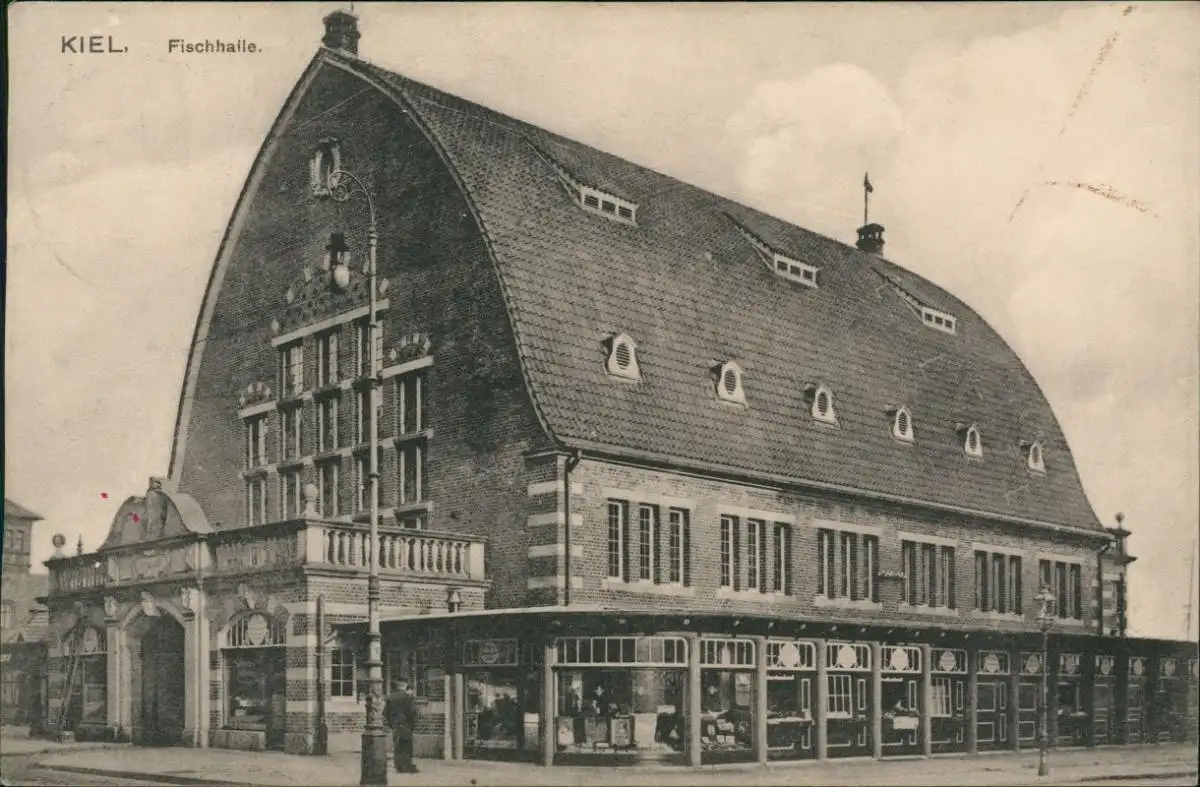 Ansichtskarte Kiel Fischhalle. 1910