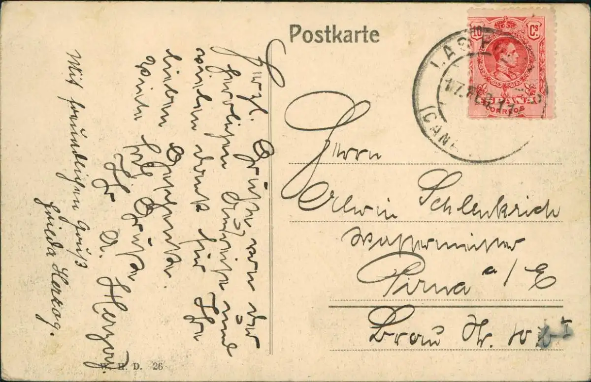 Postales .Teneriffa Mole in Santa Cruz 1912