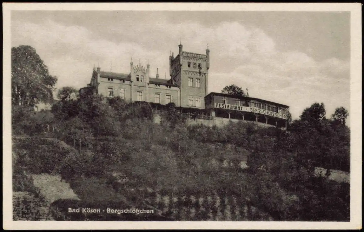 Ansichtskarte Bad Kösen Restaurant Bergschlößchen 1952/1955