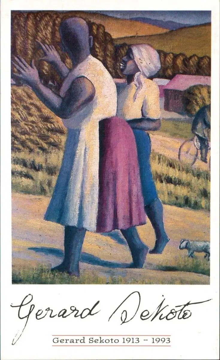Künstlerkarte Gemälde Künstler Gerard Sekoto Women in the country 2000