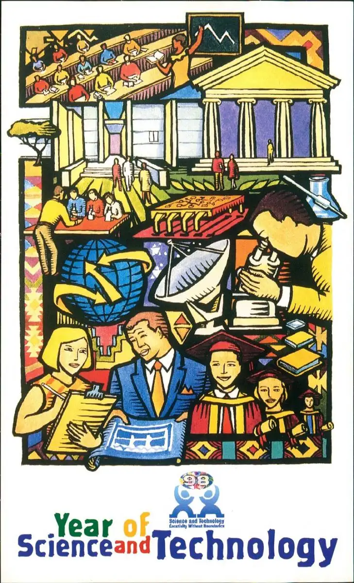 Ansichtskarte  Kunst/Künstlerkarte Year of Science and Technology 2000