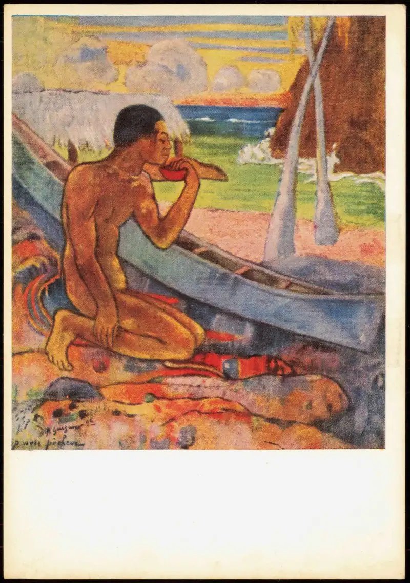 DDR Künstlerkarte: PAUL GAUGUIN (1848-1903) Der arme Fischer 1966