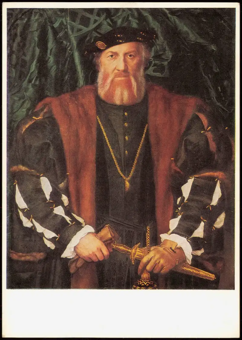 DDR Künstlerkarte: HANS HOLBEIN d. J. (1497-1543) Bildnis des Morette 1979