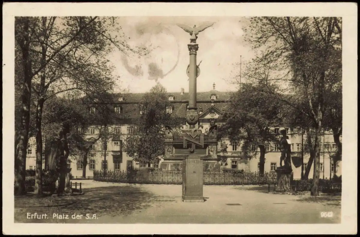 Ansichtskarte Erfurt Platz der S.A. (Ortsansicht) 1942