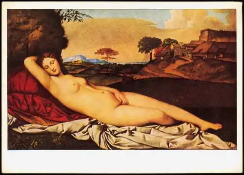Ansichtskarte  GIORGIONE "Schlummernde Venus" Gemäldegalerie Dresden 1968