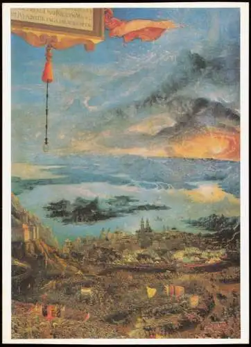 Künstlerkarte ALBRECHT ALTDORFER  Die Alexanderschlacht (1529) 1977