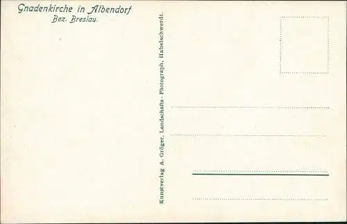 Postcard Albendorf Wambierzyce Gnadenkirche 1914