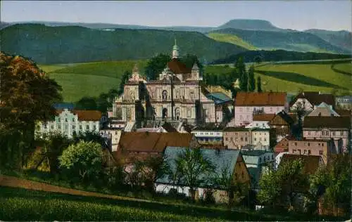 Postcard Albendorf Wambierzyce Blick über die Stadt 1928