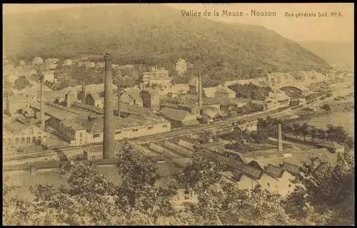 CPA Nouzonville Vue générale Sud, No 3. Fabrik 1917