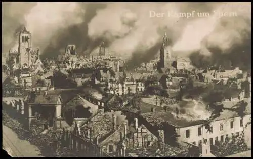 Postkaart Ypern Ieper / Ypres Der Kampf - Fotokunst Militaria WK1 1916