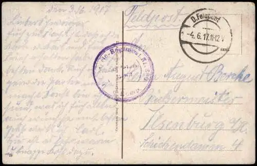Postcard Lemberg Lwiw (Львів/Lwów) Park Kilinskiego 1917  gel. Feldpoststempel