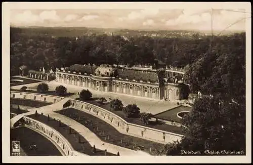 Ansichtskarte Potsdam Schloss Sanssouci Luftbild 1942