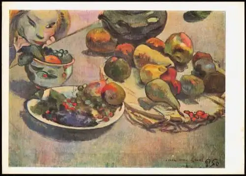 Künstlerkarte Поль Гоген (1848-1903) Paul Gauguin Nature morte aux fruits 1969