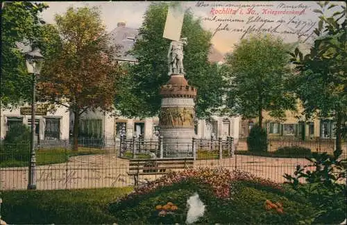 Ansichtskarte Rochlitz Kriegerdenkmal 1914