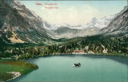 Postcard Vysoké Tatry Popper See Tátra. Poprádi-tó. 1913