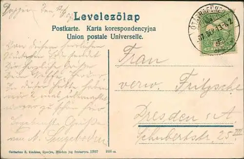 Postcard Vysoké Tatry Popper See Tátra. Poprádi-tó. 1913