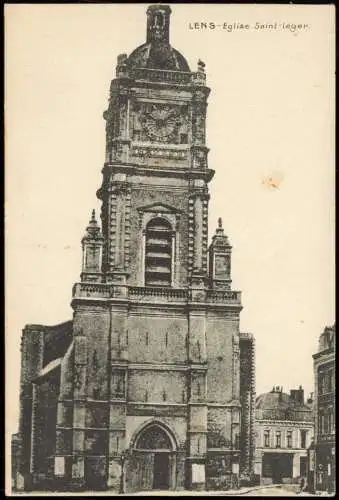 CPA Lens Pas-de-Calais Eglise Saint-léger 1915  1. Weltkrieg   Feldpoststempel