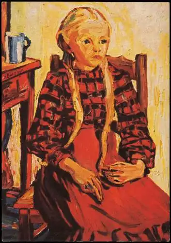 DDR Künstlerkarte Künstler: P. A. BUCKSTIEGEL (1889-1951) Bauernmädchen 1962