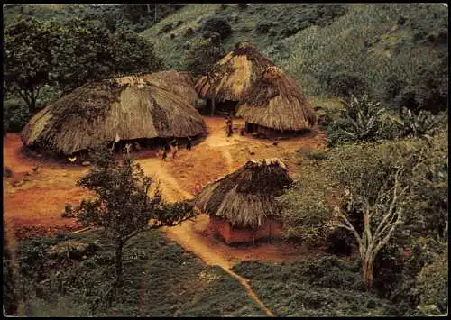 Postcard _Allgemein African Rural Scene, Ansicht Kenia Motivkarte 1980