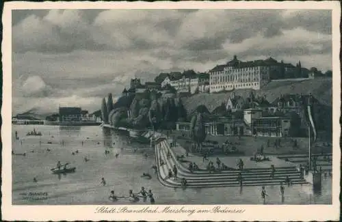 Ansichtskarte Meersburg Städt. Strandbad 1928