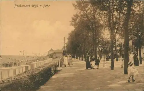 Ansichtskarte Wyk (Föhr) Promenade 1907