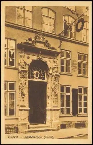 Ansichtskarte Lübeck Schabbelhaus Mengstrasse 36. 1922