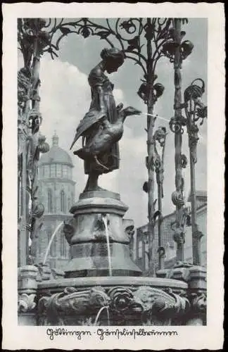 Ansichtskarte Göttingen Gänseliesel-Brunnen 1938