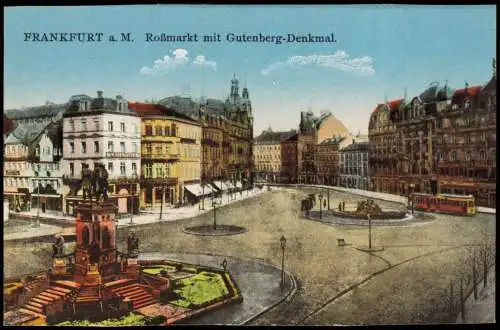 Ansichtskarte Frankfurt am Main Roßmarkt 1914