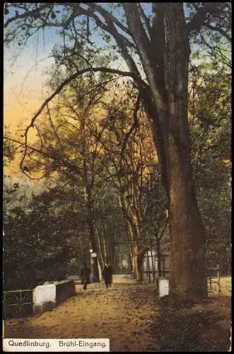 Ansichtskarte Quedlinburg Brühl-Eingang 1917