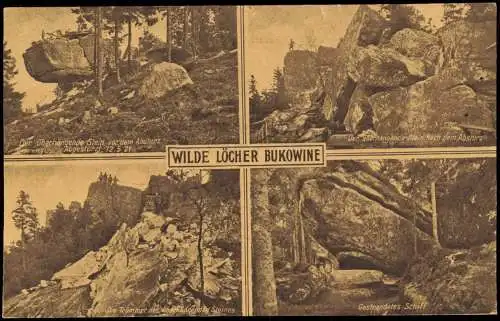 Postcard Bad Kudowa Kudowa-Zdrój 4 Bild Absturz wilde Löcher 1926