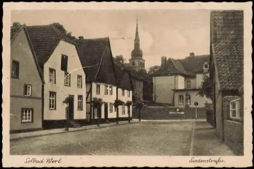 Ansichtskarte Werl (Westfalen) Siederstrasse. 1932