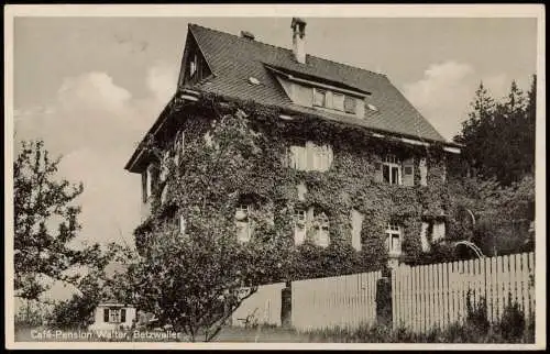 Ansichtskarte Betzweiler-Loßburg Lossburg Café-Pension Walter 1936