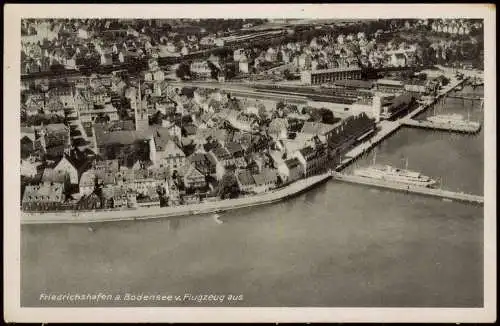 Ansichtskarte Friedrichshafen Luftbild Stadt Anleger 1939
