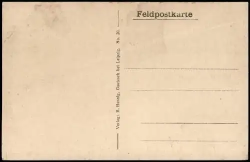 Feldpostkarte 1. WK Verursachter Brand durch abgeworfene Fliegerbomben 1915