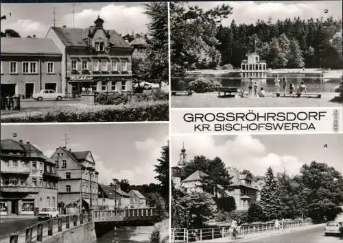Großröhrsdorf 1. Milchbar, 2. Massenfreibad, 3. Straße der Befreiung,  1977