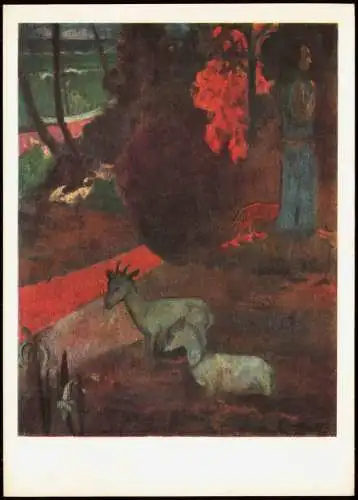 Künstlerkarte Поль Гоген (1848-1903) Paul Gauguin Paysage tahitien 1969