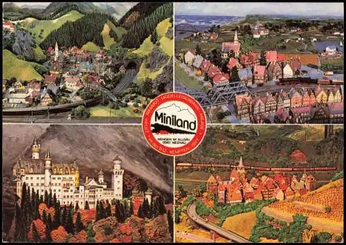 Wengen Mehrbildkarte Modelleisenbahnschau Miniland Modellbahntisch 1980