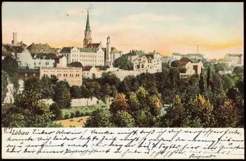 Ansichtskarte Löbau Blick auf die Stadt 1906