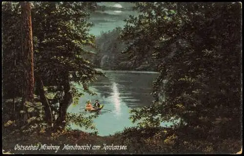 Postcard Misdroy Międzyzdroje Mondnacht am Jordansee Pommern 1913