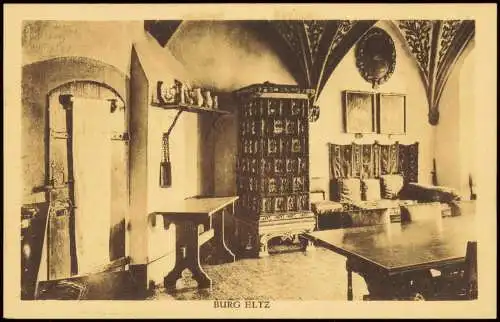 Ansichtskarte Wierschem Burg Eltz - Stube 1922
