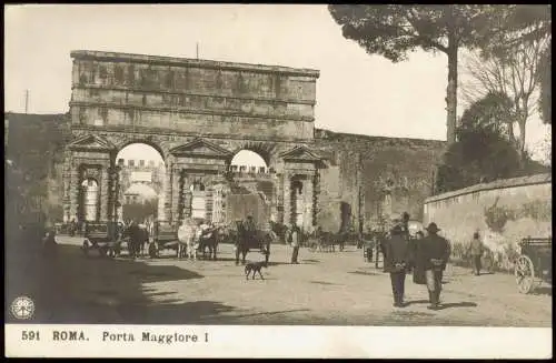 Cartoline Rom Roma Porta Maggiore I belebt - Fotokarte 1919